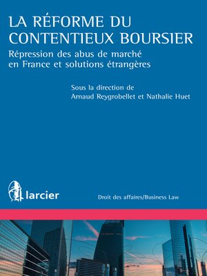 cover image of La réforme du contentieux boursier